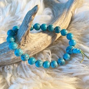 “Vtg. Turquoise Bead Bracelet”
